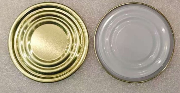 214D 70 mm Fin inférieure extérieure dorée intérieure blanche pour boissons et conserves de fruits