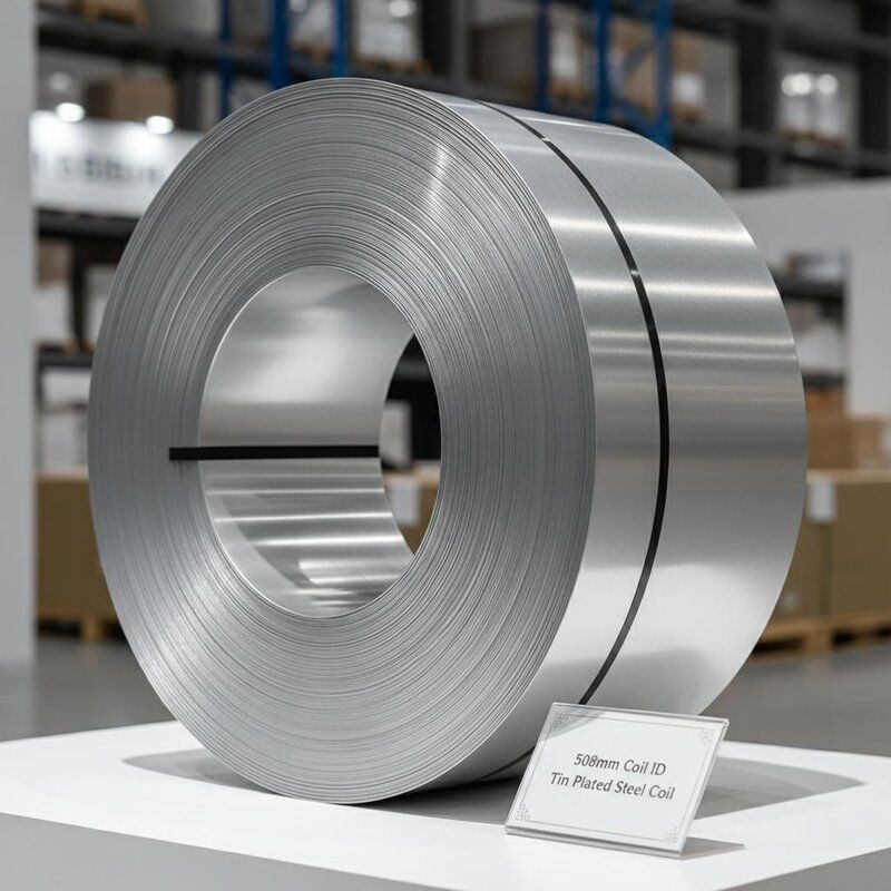 508 mm bobine Id bobine d'acier plaquée en étain offrant un excellent revêtement d'étain pour une durabilité et une protection contre la corrosion améliorées