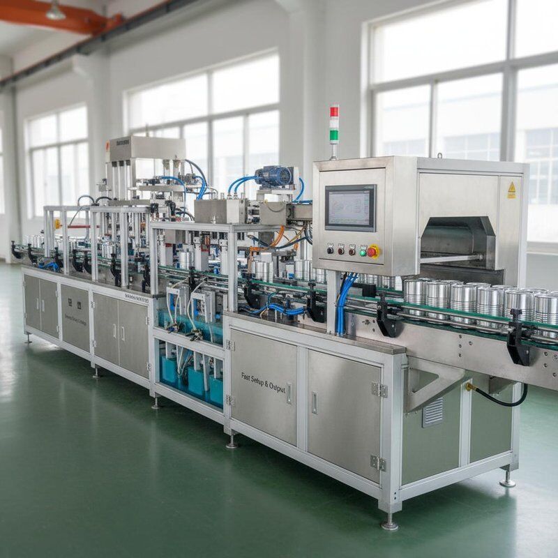 Machine de fabrication automatique de boîtes d'étain parfaite pour la production de canettes de boissons offrant une configuration et une sortie rapides