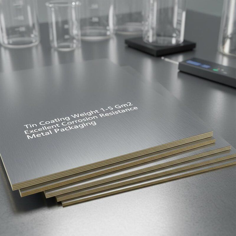 Poids de revêtement d'étain 1 à 5 Gm2 Tôle d'acier étamée offrant une excellente résistance à la corrosion conçue pour les emballages métalliques