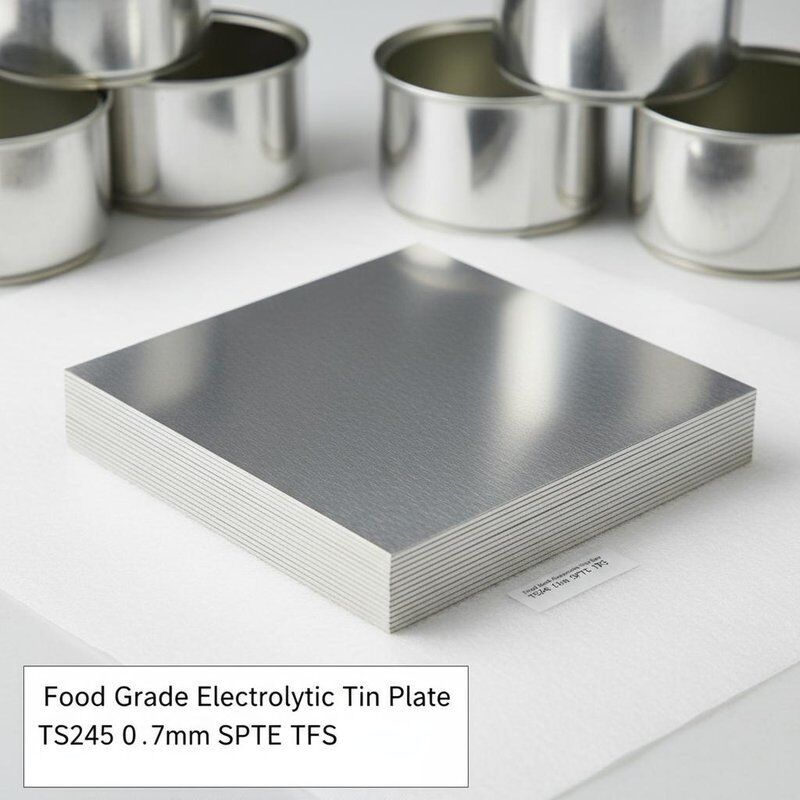 Plaque d'étain électrolytique de qualité alimentaire avec surface claire TS245 0,17 mm SPTE TFS pour conserves alimentaires