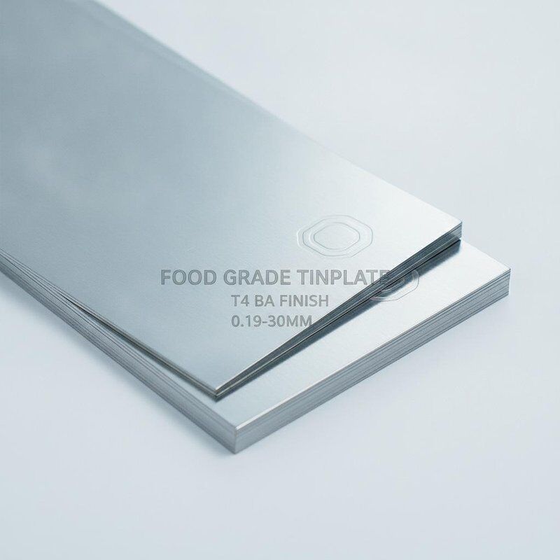 Plaque d'étain électrolytique de qualité alimentaire T4 Température BA Finition pour l'emboutissage facile à ouvrir 0,19 mm-0,30 mm