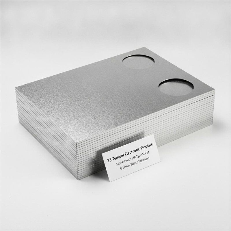 T3 Température électrolytique de tôle de pierre finition MR feuille de type pour l'alimentation ronde peut fermeture couvercle 0,17 mm-0,24 mm épaisseur